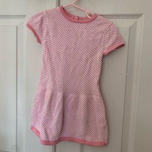 Janie and Jack Pink and White girls sweater dress 18-24 month size.